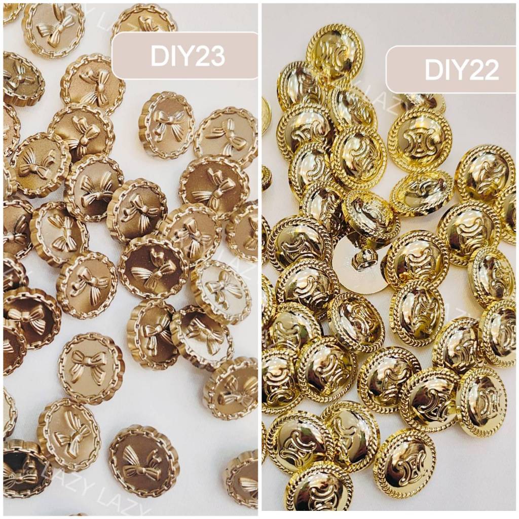 LAZY LAZY กระดุมหรูหรา เกรดดี diy ตกแต่งเสื้อผ้า กระเป๋า 18 mm 5 เม็ด