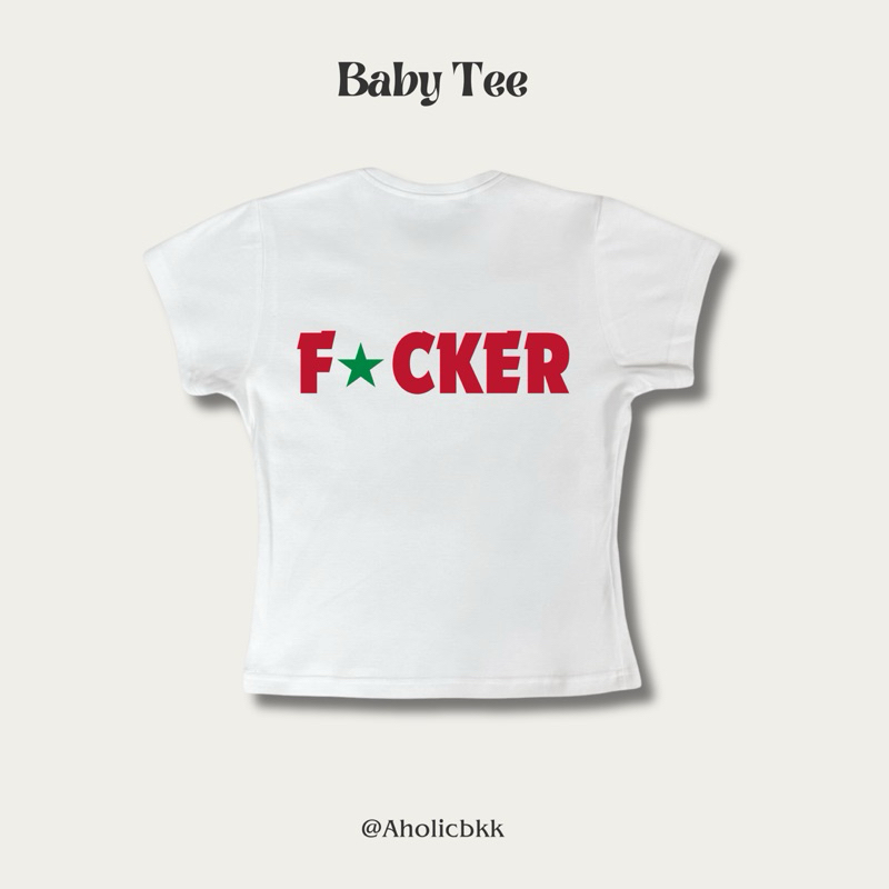 AHOLICBKK | เสื้อทรง BABY TEE MOTHER F_CKER - รูปที่ 3