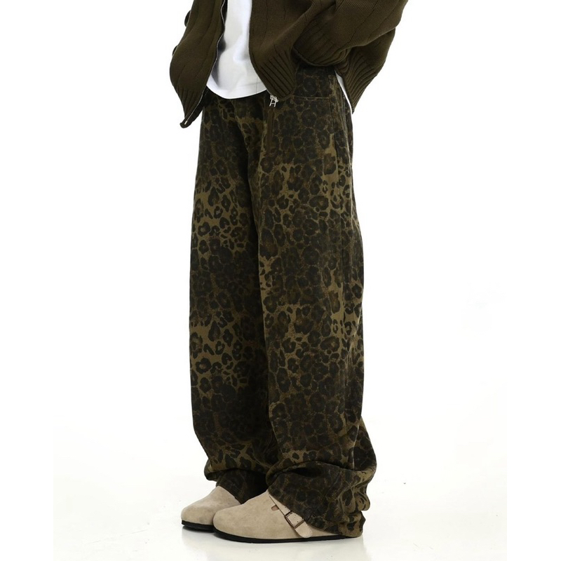 JII LEOPARD PRINT LONG PANTS