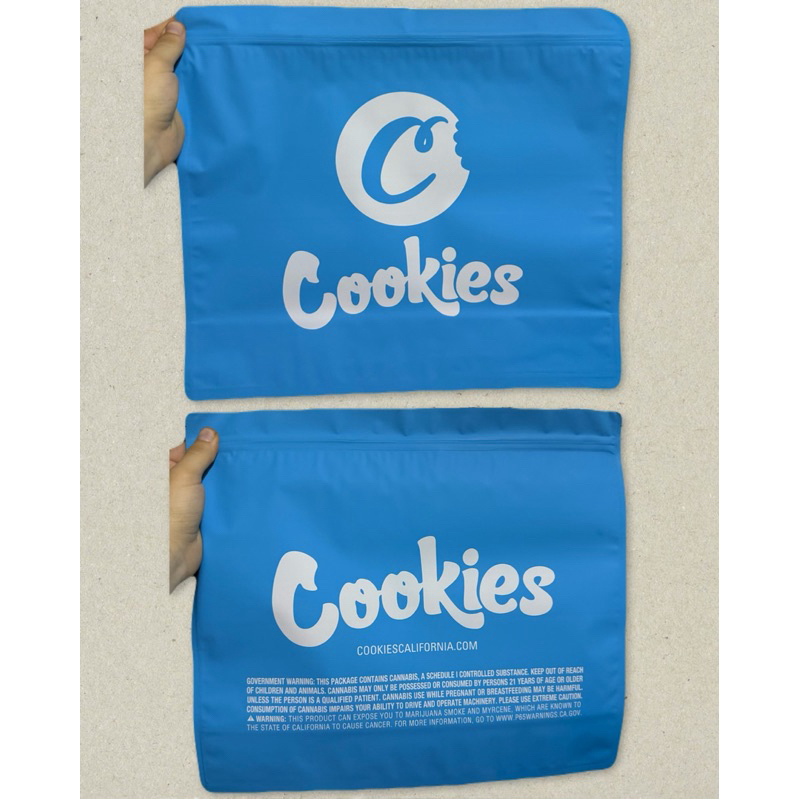 Cookies Mylar zip bag size 454 grams / 1 lb