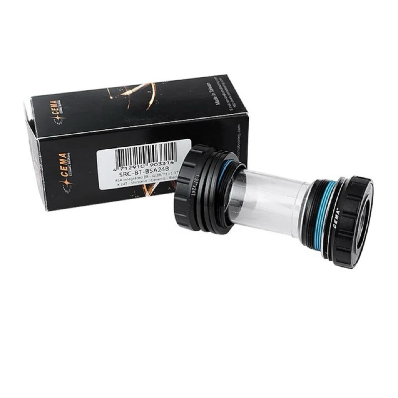 CEMA กะโหลกเกลียวอังกฤษเซรามิค BSA CERAMIC BOTTOM BRACKET BLACK แกนใน 24mm มีชุดแปลง 22mm