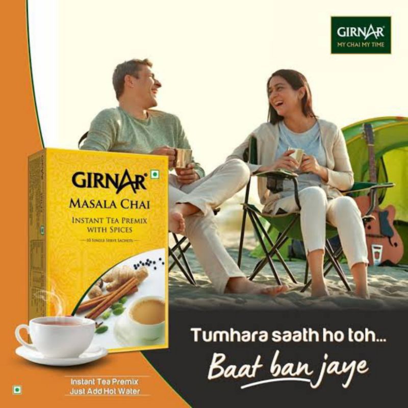 Girnar Masala Instant Tea 10 Pouches (Fresh Stock)