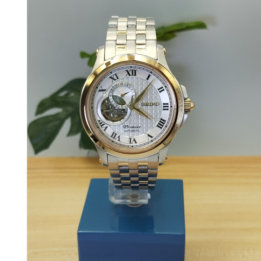 นาฬิกาผู้ชาย Seiko Premier (Automatic)  รุ่น SSA024J1 2K เครื่องออโตเมติค โชว์เครื่อง เลขโรมัน ประกัน1ปี