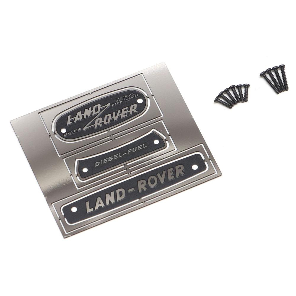 Boom Racing Emblem Set ชิ้นส่วนRC (Stainless Steel) for Series Land Rover® (Diesel) Part BRX02326