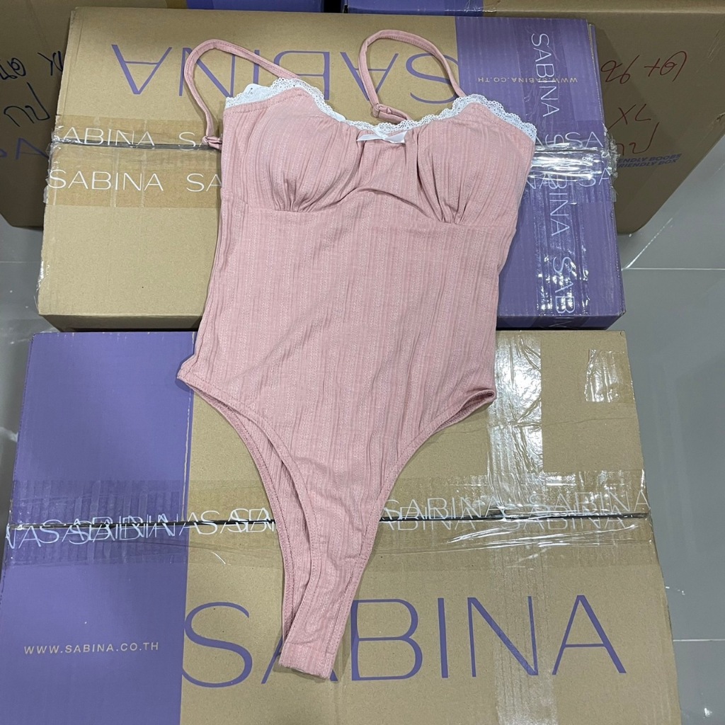 SABINA | FASHION X SABINA บอดี้สูทเสริมบรา รหัส SAL23040 สีชมพูอ่อน ราคา ถูกที่สุด ดีลบีเคเค แกลเลอรีภาพที่ 5