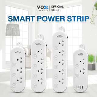 ปลั๊กไฟกันไฟกระชาก Vox Smart (10A 2300W) สวิตช์แยก Type-C PD20 วัตต์ มีมอก. รางปลั๊ก USB  : สายยาว 3 เมตร
