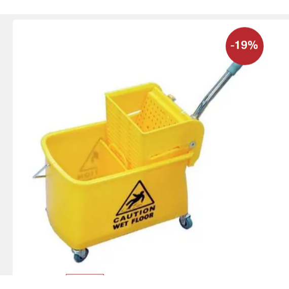 ถังบีบน้ำไม้ถูพื้น BE MAN รุ่น BMU 02 A0123002 ขนาด 20 ลิตร สีเหลือง