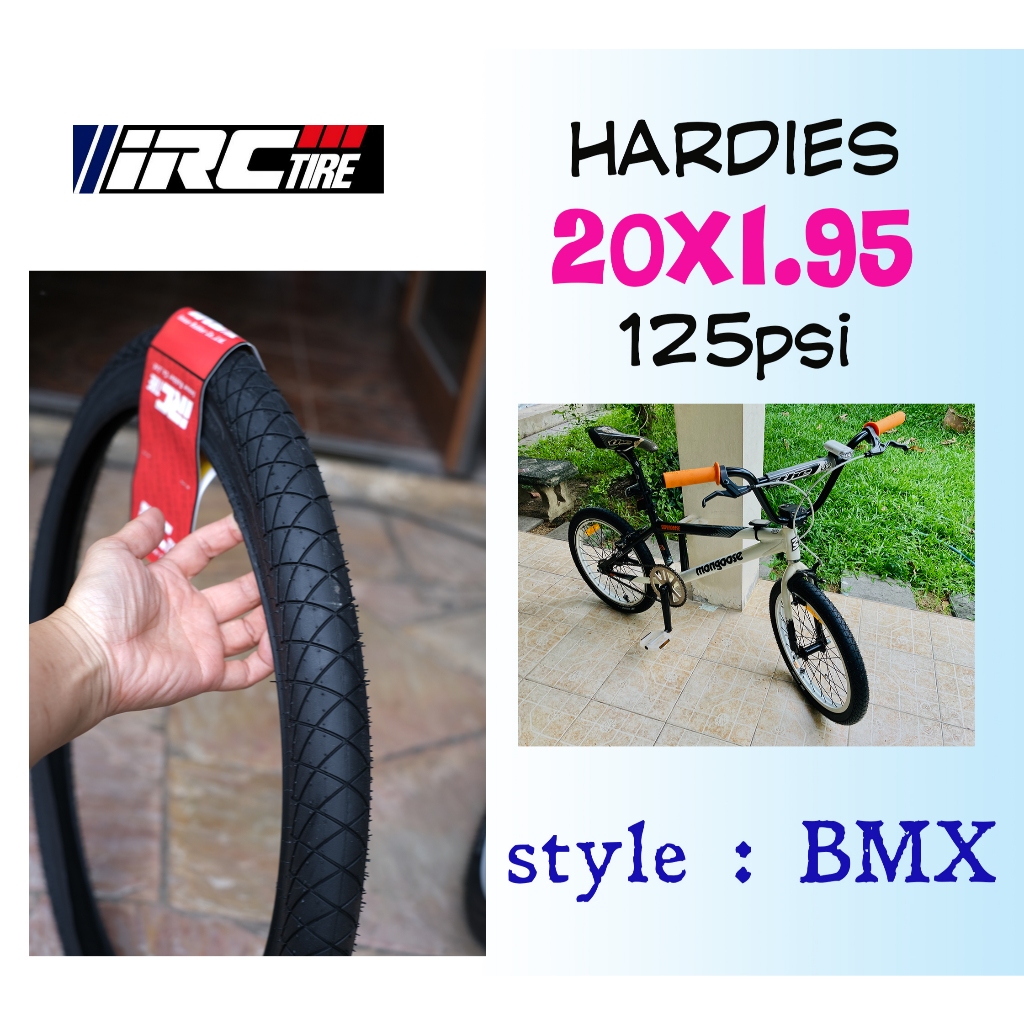 ยางจักรยาน BMX IRC รุ่น HARDIES 20x1.95 รองรับแรงดันสูงถึง 125psi