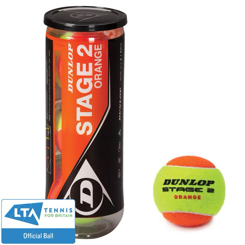 ลูกเทนนิส DUNLOP สีส้ม 1กระป๋อง 3ลูก อัดลมบรรจุในกระป๋องอย่างดี เหมาะสำหรับเด็กแข่งขัน