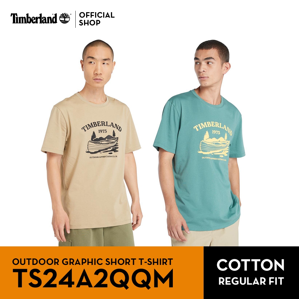 Timberland Men's Outdoor Graphic Short T-SHIRT เสื้อยืด (TS24A2QQM)