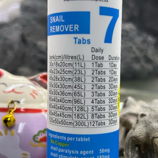 (Lot ใหม่ EXP 2028) ผลิตภัณฑ์ Dr.Tank 7 เบอร์ 7 no. 7 กำจัด หอย ตู้ บ่อ อ่าง ไม้น้ำ ตู้ ปลา Snail Remover 50 เม็ด killer