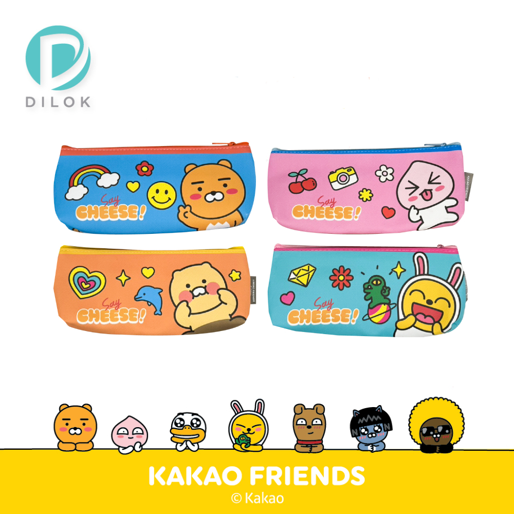 Kakao Friends กระเป๋าดินสอ กล่องดินสอ ลายการ์ตูนลิขสิทธิ์แท้ น่ารัก สีสันสดใส KK1290