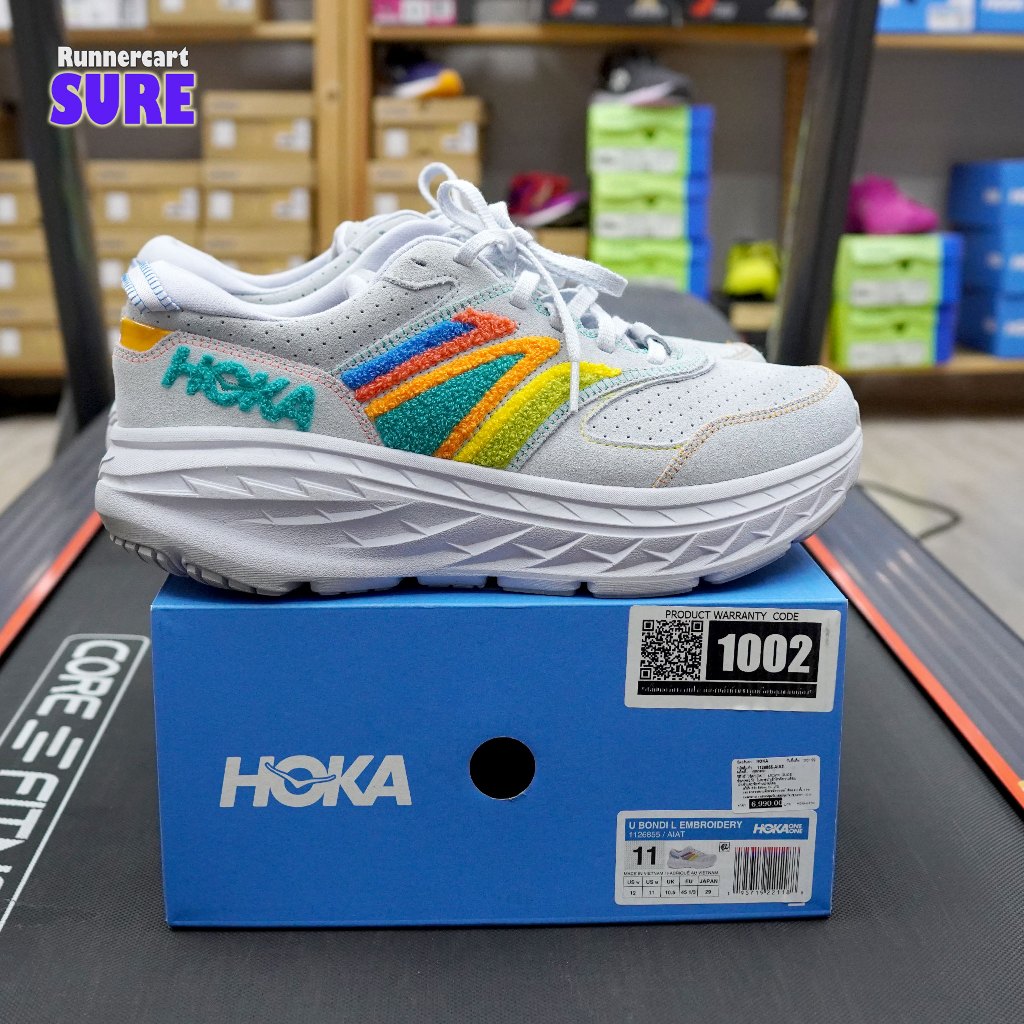 SURE_ HOKA BONDI (L EMBROIDERY), SIZE 11 US / 29CM รองเท้ามือสอง