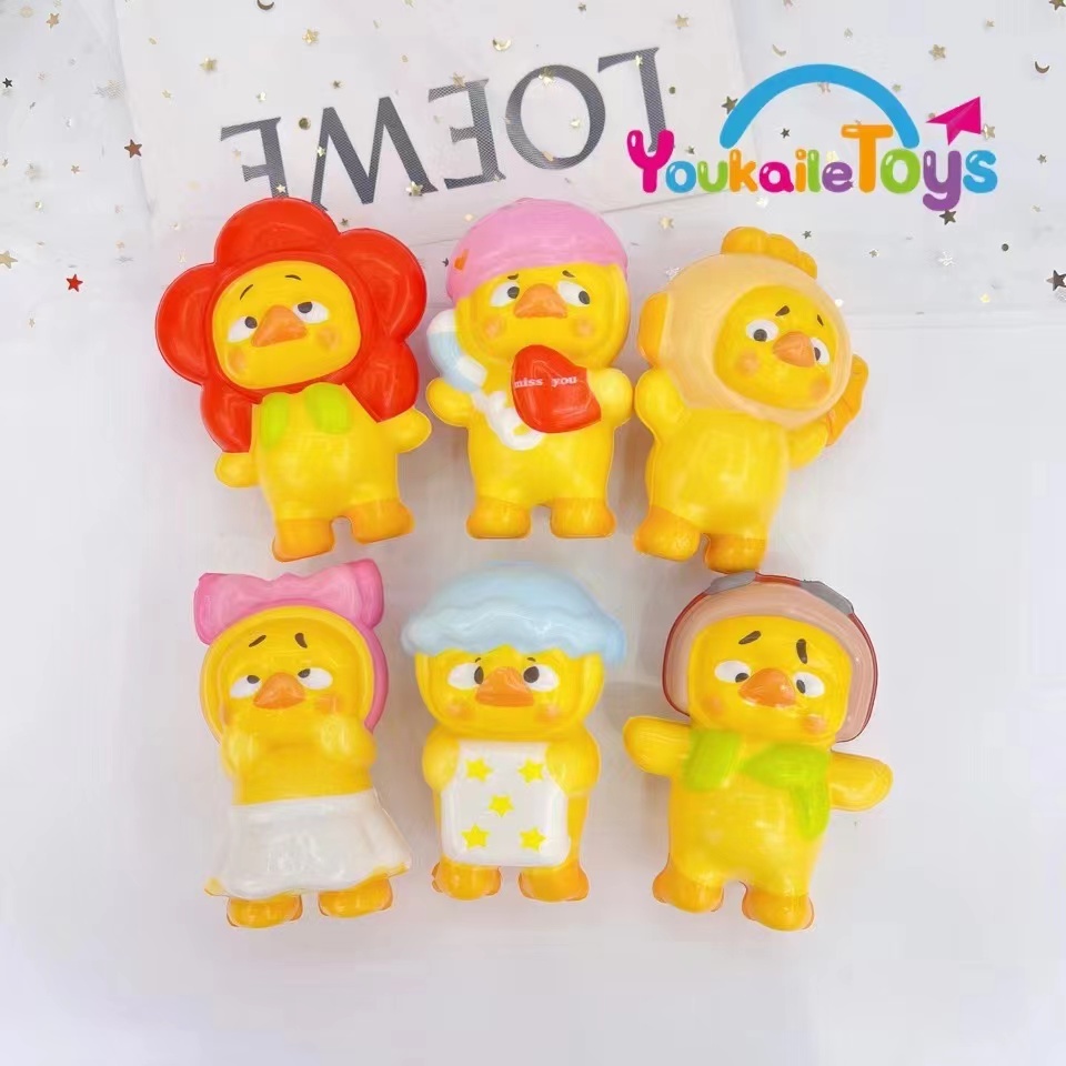 Thailand Explosive Squishy Duckupset เป็ดหน้ากวน 6 แบบ labubu เด็กร้องไห้ Size 4 นิ้ว จัดส่งตลอด 24 ชั่วโมง