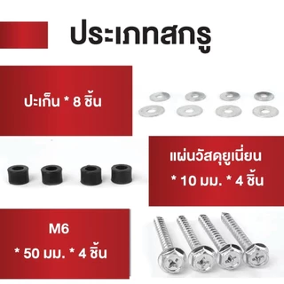 อุปกรณ์ติดตั้ง อุปกรณ์ยึด Screw ขาแขวนทีวี สกรู M4 M5 M6 M8 น็อตสำหรับยึดทีวี ใช้ได้กับทีวีทุกรุ่น ชุดน็อตอเนกประสงค์