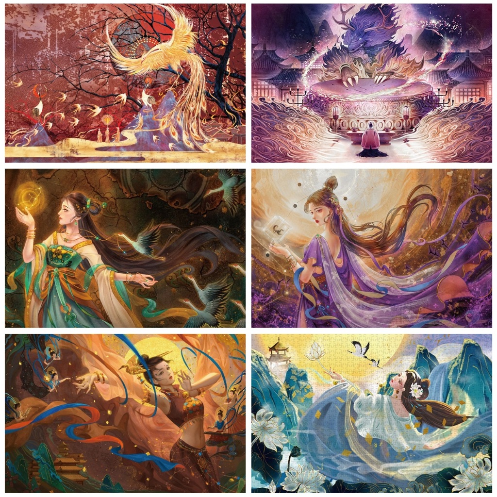 จิ๊กซอว์ไม้ 1000 ชิ้น  jigsaw puzzle จิ๊กซอว์ลายสวย กล่องพิมลาย  ตัวต่อ ของขวัญ
