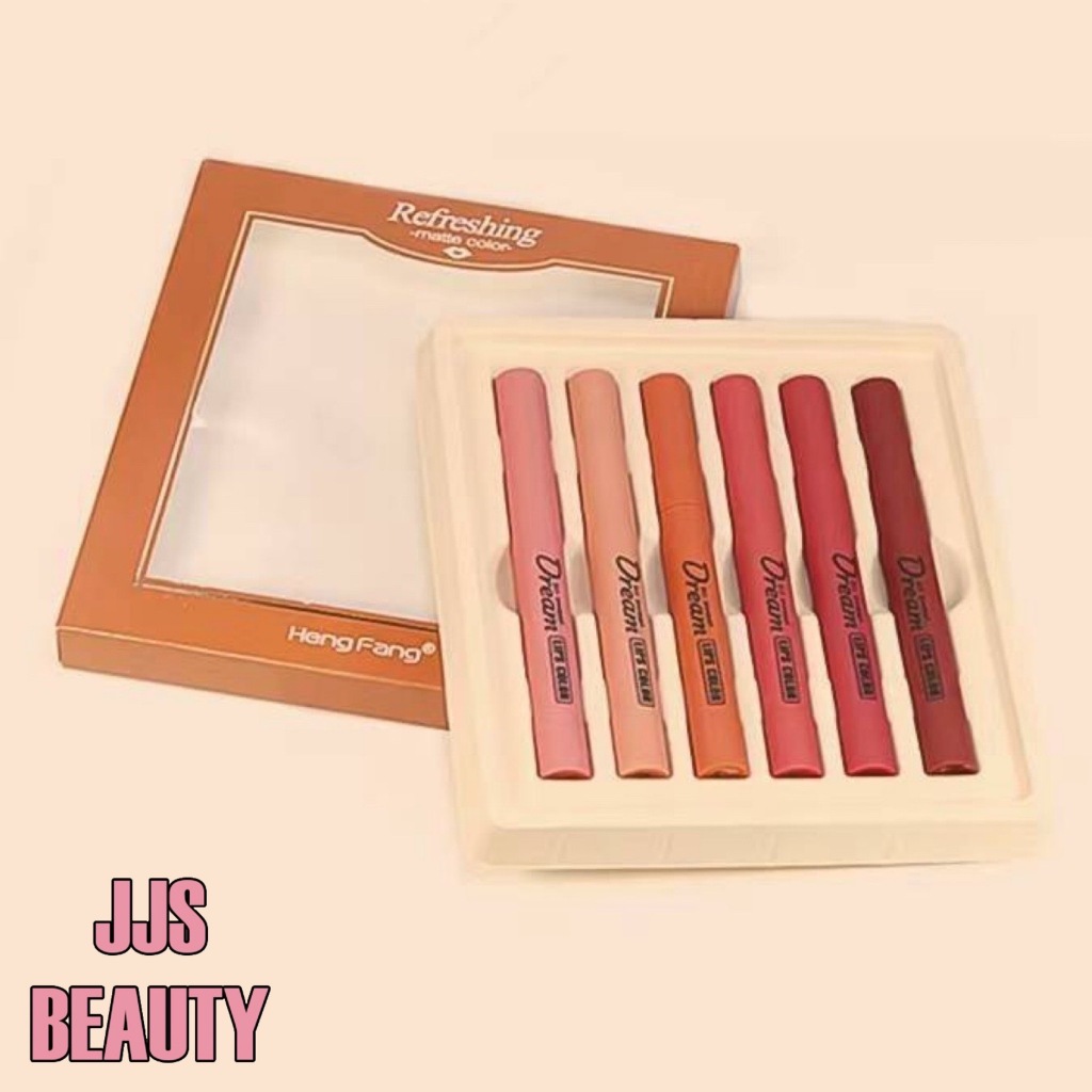 Heng Fang Refreshing Matte Colors Lipstick เซตลิปสติกแมทต์ สีสันสดใส เนียนนุ่ม กลบสีริมฝีปากแนบสนิท