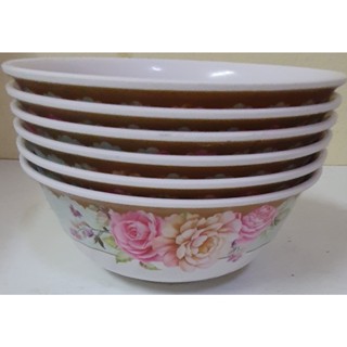 209 ชามลายดอกรุ่นหนาพิเศษขนาด 8นิ้ว แพ็ค6ใบราคา