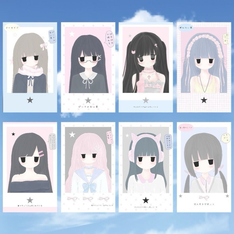 🦋พร้อมส่ง!สติ๊กเกอร์ซีล แพค20ชิ้น ลายการ์ตูนเด็กผู้หญิง สไตล์y2k น่ารักมาก