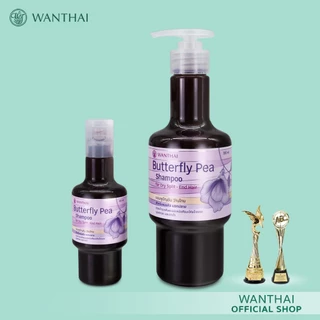 Wanthai (ว่านไทย) 🌿 แชมพูดอกอัญชัน l ช่วยให้ผมดกดำ เงางาม ลดการอักเสบบนหนังศีรษะ ป้องกันผมหงอกก่อนวัย