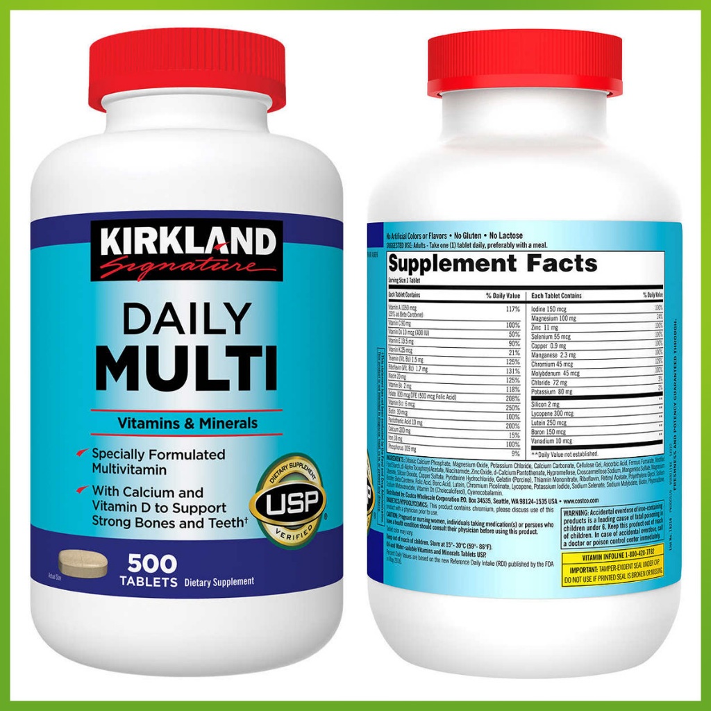 (Exp.01/2027)Kirkland Signature Daily Multi 500 เม็ด