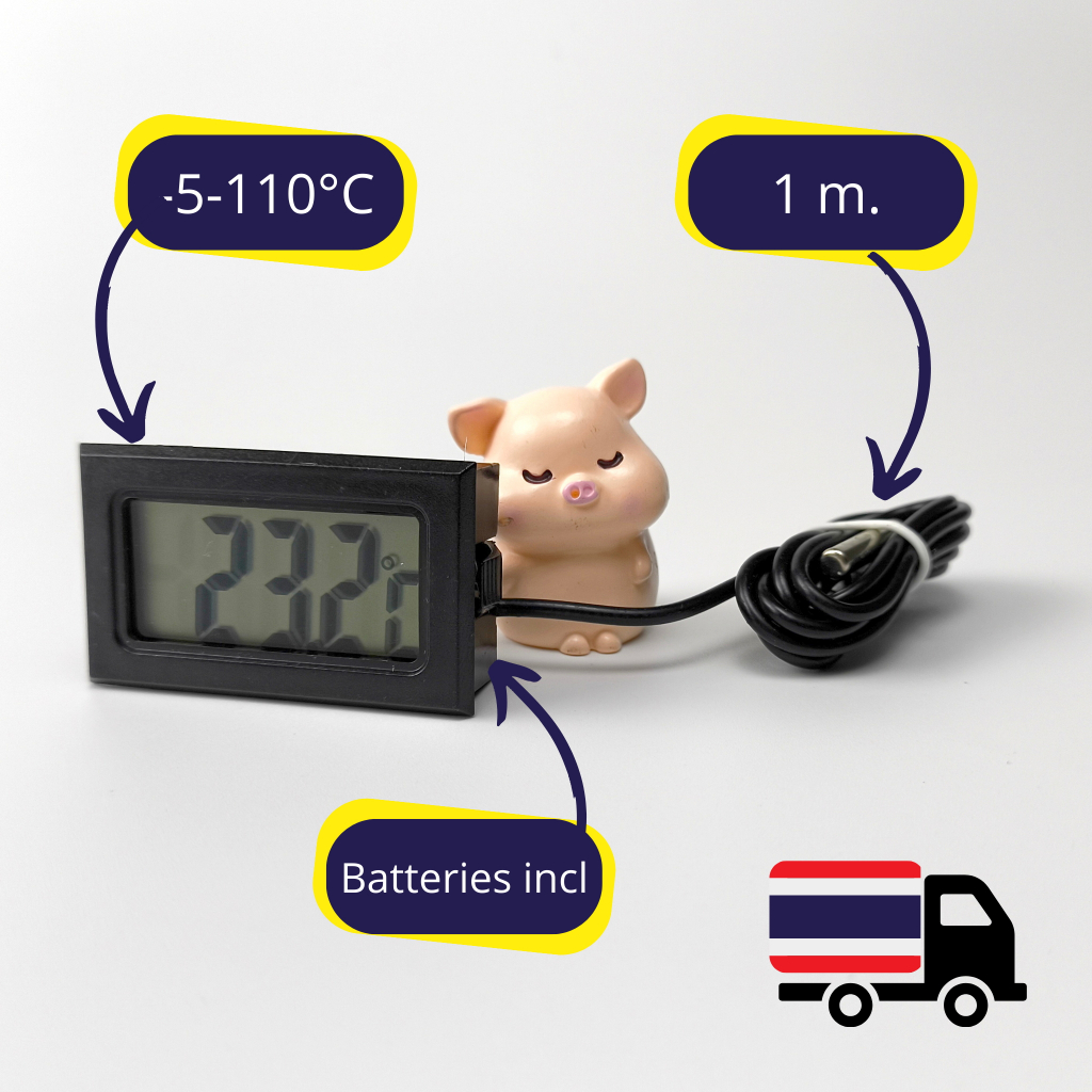 อุณหภูมิแสดง LCD สำหรับรถยนต์และทุกสถานที่! วัดอุณหภูมิได้อย่างแม่นยำและสะดวกสบายทุกที่คุณไป