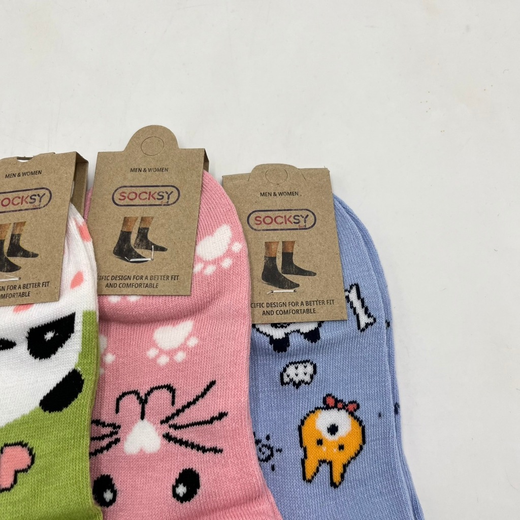 ถุงเท้าข้อสั้น ผู้หญิง ขนาดฟรีไซร์ ลายน่ารัก ทางร้านคละไปให้ - รูปที่ 2