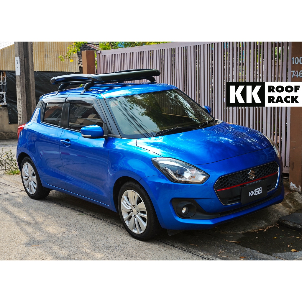 แร็คหลังคา ถาดอลูมิเนียม Suzuki Swift ทุกรุ่นปี A2L AZG RS ของใหม่ ไม่เจาะหลังคา [B0-0S]