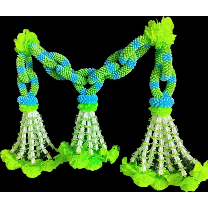 มาลัยสามชายติดตั้งรถบรรทุกสีเขียวสลับลายฟ้าขนาดกลาง40×40