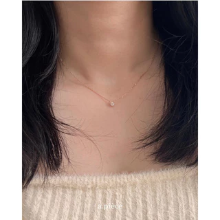 A.piece สร้อยเงินแท้ [all silver 925] Moonlight necklace