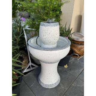 ชุดอ่างน้ำล้นฮวงจุ้ยดินเผา