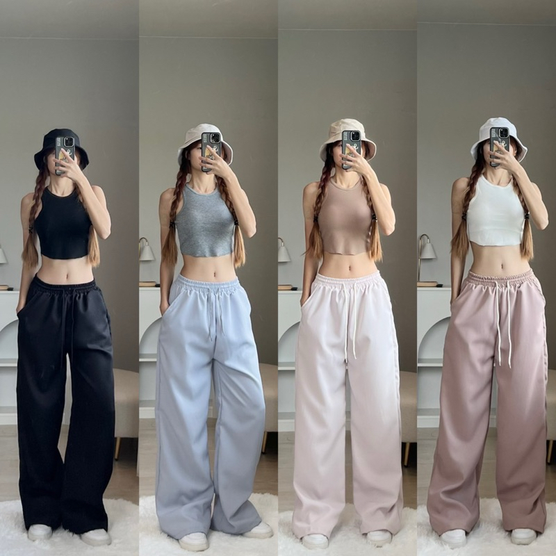 Tailly Pant กางเกงขากระบอก ผ้าไม่ยืด