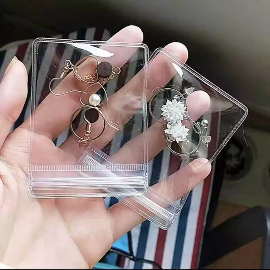 100 ใบถุงซิป PVC ใสขาว ใส่เครื่องประดับ ถุงใส ถุงซิปใส่ของ thumbnail 4