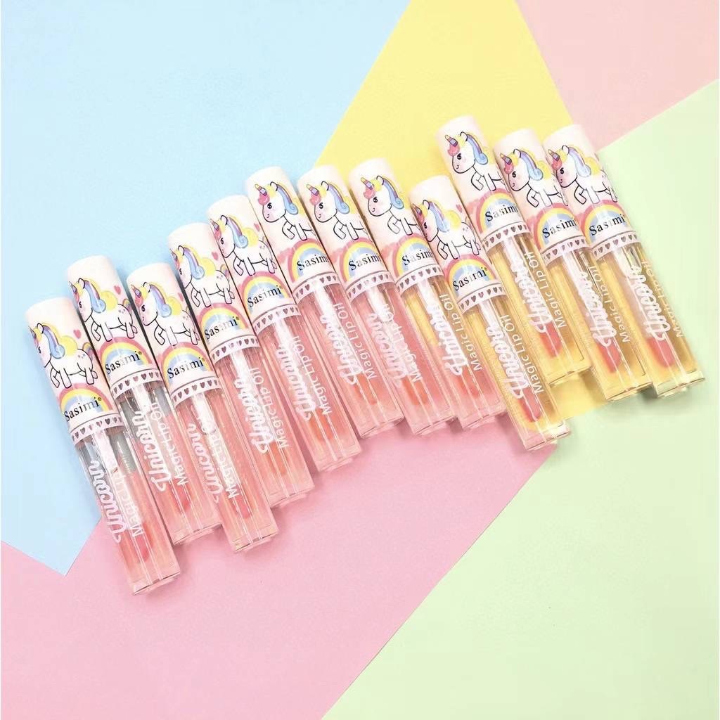 SASIMI Unicorn Moist Magic Lip Oil ลิปออยล์เปลี่ยนสี เพิ่มความชุ่มชื้น เติมเต็มริมฝีปาก อวบอิ่ม