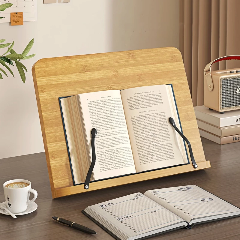 ที่ตั้งหนังสือ ไม้จริง ขาตั้งหนังสือ 15 นิ้ว ปรับได้ iPad ที่วางหนังสือไม้ ที่วางแท็บเล็ต ชั้นวางหนังสืออ่านหนังสือ