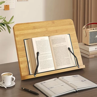 ที่ตั้งหนังสือ ไม้จริง ขาตั้งหนังสือ 15 นิ้ว ปรับได้ iPad ที่วางหนังสือไม้ ที่วางแท็บเล็ต ชั้นวางหนังสืออ่านหนังสือ