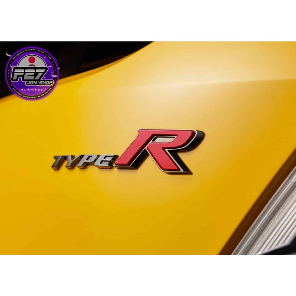 [ ของใหม่แท้ 100% ] โลโก้ / Logo " TYPE R " FK8 ตรงรุ่น Civic FK FC (Hatchback / Sedan) แท้ Honda Japan สำหรับติดฝาท้าย