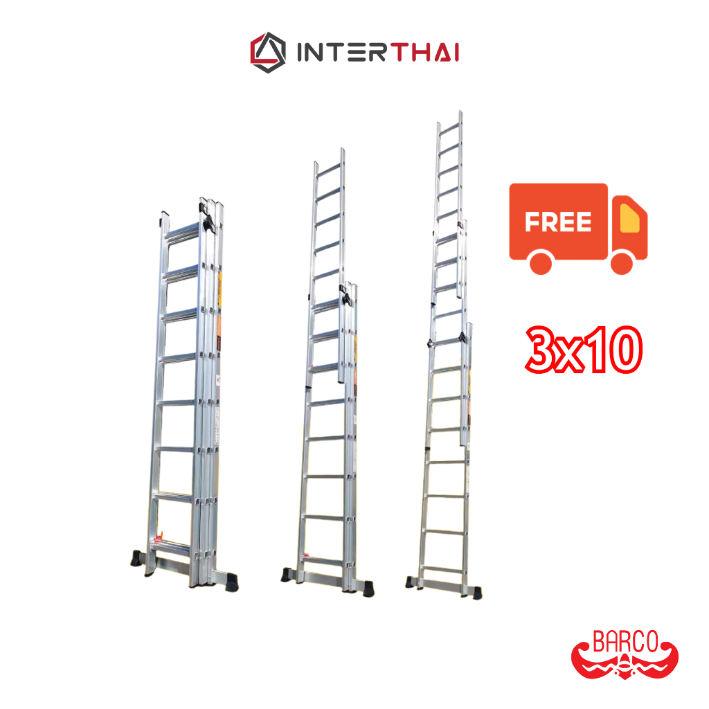 (ส่งฟรี) BARCO บันไดพาดเลื่อน ตัว Y 3x10 6.40 ม.