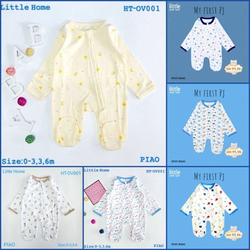Sale 12.12 ชุดนอน เด็กแรกเกิด ชุดหมี คลุมเท้า พร้อมส่ง ผลิตในไทย