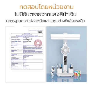MECI โคมไฟตั้งโต๊ะ LED 2 หัว มีประสิทธิภาพเพื่อปกป้องสายตาสั้น จอแสดงผลอัจฉริยะ โคมไฟอ่านหนังสือ