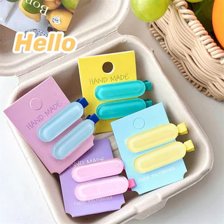Cute 285 กิ๊บติดผม กิ๊บหนีบผมวงรี สีพาลเทลเรียบ 2 ชิ้น/แพ็ค