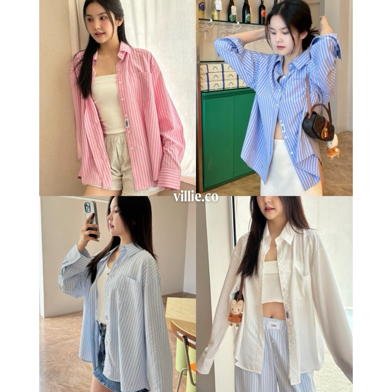 villie lazy shirt เสื้อเชิ้ตแขนยาว oversize ทรงสวย ใส่สบาย
