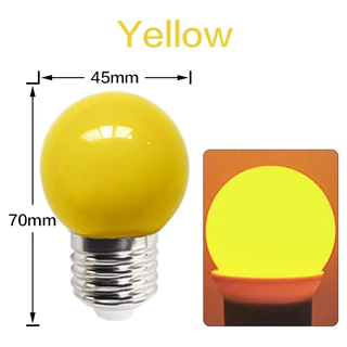 RGB หลอดไฟ 3W E27 220V 300LM PVC ตกแต่งงานปาร์ตี้ในสวนพลาสติกที่มีสีสันต่ำโวลต์หลอดไฟ G45 LED Light