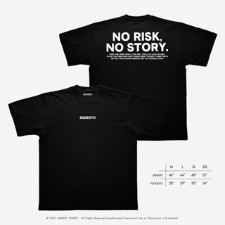 [ ส่งด่วน ] SADBOY® | NO RISK, NO STORY | 100% Organic Cotto…