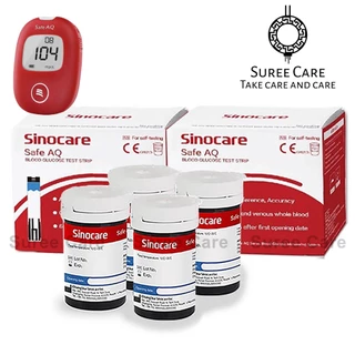 แผ่นตรวจน้ำตาล SinoCare Safe AQ สำหรับ เครื่องวัดระดับน้ำตาล Safe Aq เท่านั้น