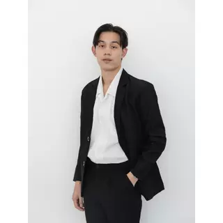 StylePop Brand เสื้อสูทผู้ชาย Blazer เสื้อคลุม ทรงเกาหลี เสริมไหล่ เสื้อสูททำงาน เสื้อสูทเที่ยว สูทแต่งงาน รุ่น [STP03]