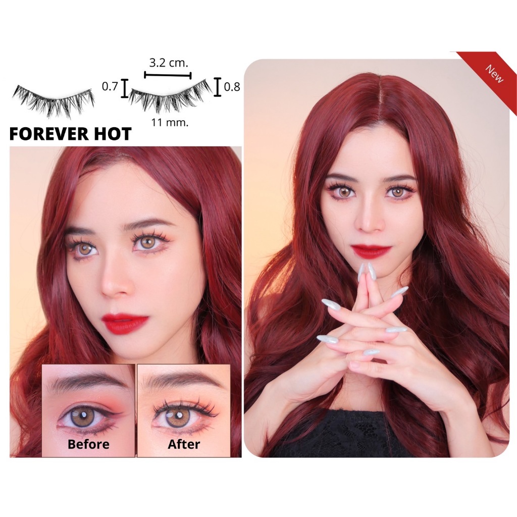 ขนตาแม่เหล็ก Peachy Lush รุ่น FOREVER HOT (เฉพาะขนตา)