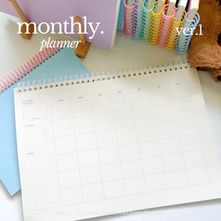 [สันขดลวด] แพลนเนอร์ monthly plan (a4) ใช้ได้นาน 5 ปี | เลือกลายปกได้! ✍🏻🌟🎀