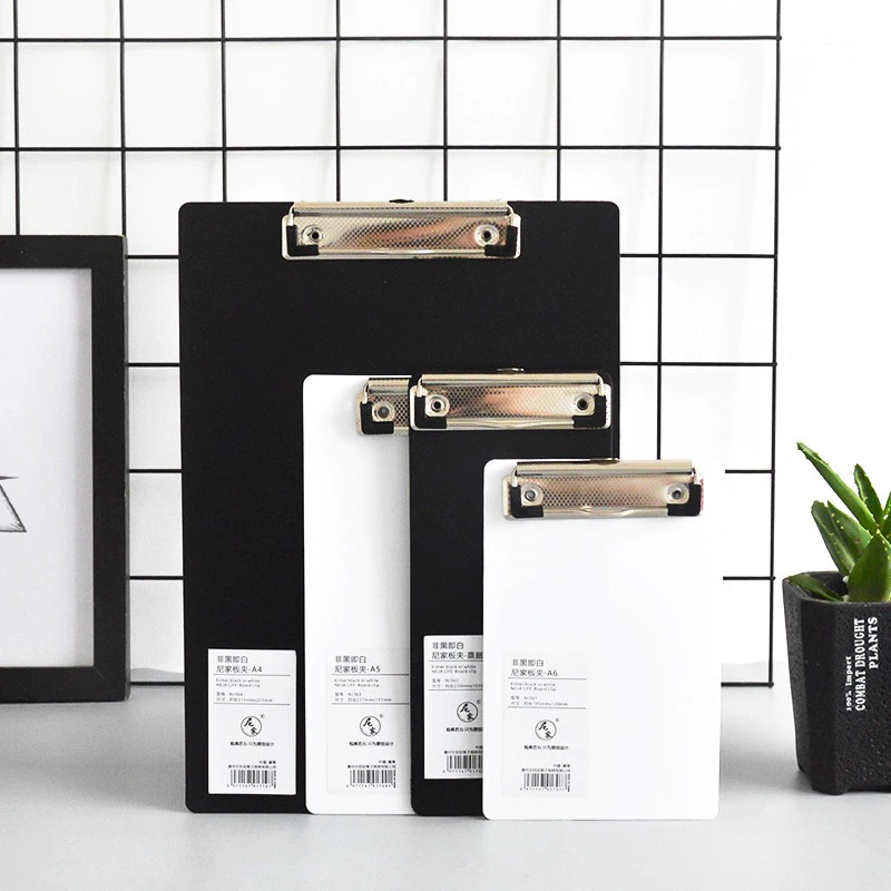 <ใหม่! สีขาวขุ่น> แผ่นรองเขียนพลาสติก |ขาว-ดำ-กาแฟขุ่น| บิล,A4,A5,A6 Writting Pad แผ่นรองเซ็นต์ แบบหนีบ คลิปบอร์ด
