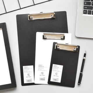 <ใหม่! สีขาวขุ่น> แผ่นรองเขียนพลาสติก |ขาว-ดำ-กาแฟขุ่น| บิล,A4,A5,A6 Writting Pad แผ่นรองเซ็นต์ แบบหนีบ คลิปบอร์ด